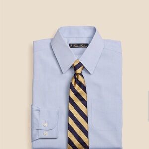 Brooks Brothers Boys Light Blue Dress Shirt, Non-Iron